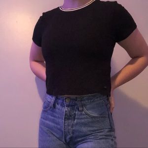 Black hollister crop top